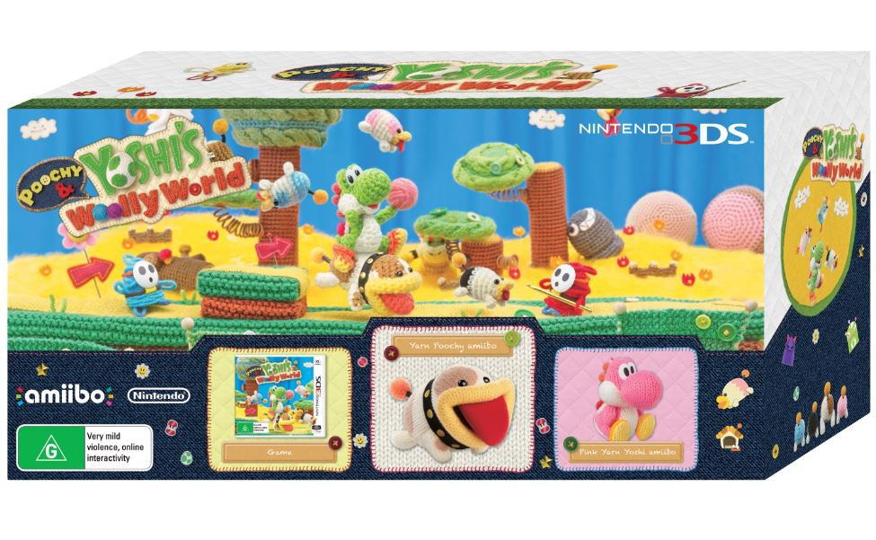 Poochy & yoshi's woolly world amiibo bundle Clearance