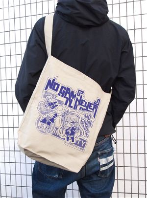 No Game No Life - White Sticker Style Design Shoulder Tote Bag (Natural)