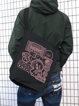 No Game No Life Zero - Shuvi Sticker Style Design Shoulder Tote Bag (Black)