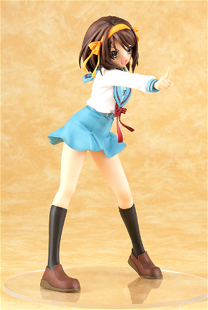 Suzumiya Haruhi no Yuutsu 1/8 Scale Pre-painted PVC Figure - Haruhi Suzumiya (School Uniform Ver.) (Re-Run)