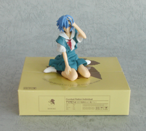 Neon Genesis Evangelion Non Scale Pre-Painted Figure: Rei (School Uniform with Biscuit)