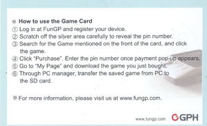 GP2X Caanoo Classic Arcade Games Download Card (20,000G)