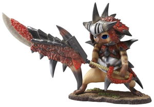 Game Characters Collection - Monster Hunter Portable 3rd Pre-Painted DX PVC Figure: Otomo Airou (Reus Neko Series)