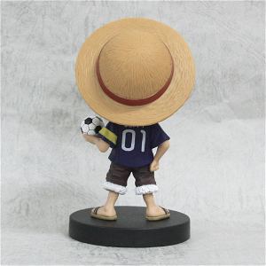 One Piece Bobbing Head Pre-Painted PVC Figure: Luffy Japanese Soccer Team Ver.