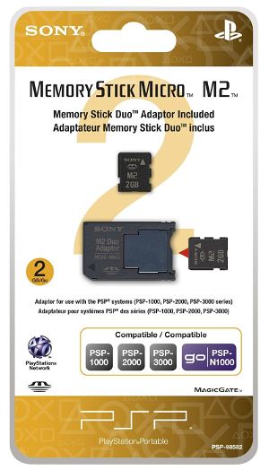 2GB Memory Stick Micro M2 (includes M2 Duo Adaptor)