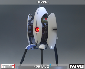 Gaming Heads Statue Portal 2: Turret