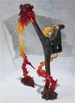 One Piece Figuarts Zero Non Scale Pre-Painted PVC Figure: Sanji Battle Ver. Diable Jambe Flambage Shot