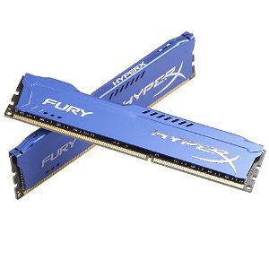 Kingston HyperX FURY DIMM Kit 16GB, DDR3-1600, CL10 (Blue)