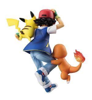 G.E.M. Series Pocket Monsters Pre-Painted Figure: Ash & Pikachu & Charmander (Re-run)