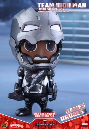 Captain America Civil War: Team Iron Man with Spider-Man Cosbaby Bobble-Head Collectible Set (Set of 6 pieces)