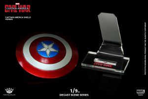 King Arts Scene Series Iron Man 3: 1/9 Diecast Captain America Shield