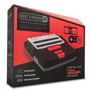 SNES/ NES Hyperkin RetroN 2 Gaming Console (Black)