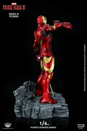 King Arts Iron Man 1/4 Power Charger Series: USB Charger Base with Mark 3