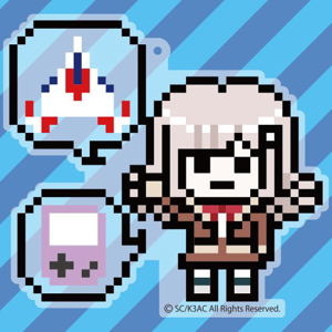 Danganronpa 3 The End Of Kibougamine Gakuen Pixel Art Acrylic Keychain: Chiaki Nanami