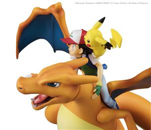 G.E.M. Series Pocket Monsters Pre-Painted PVC Figure: Ash Ketchum & Pikachu & Charizard (Re-run)