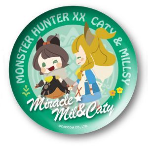 Monster Hunter XX Can Badge Collection: Kati & Milsee with Friends