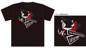 Persona 5 Morgana Let's Go To Sleep T-shirt Black (L Size)
