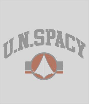 Super Dimension Fortress Macross - U.N. Spacy T-shirt Mix Gray (M Size)