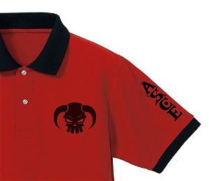 One Piece Fire Fist Ace Polo Shirt Red x Black (M Size)