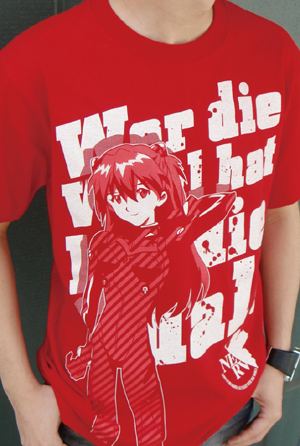 Rebuild Of Evangelion Asuka T-shirt Red (M Size)