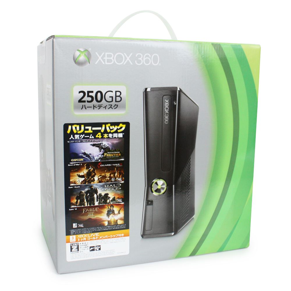 Xbox 360 Console Liquid Black (250GB) [Value Pack] (Japan)