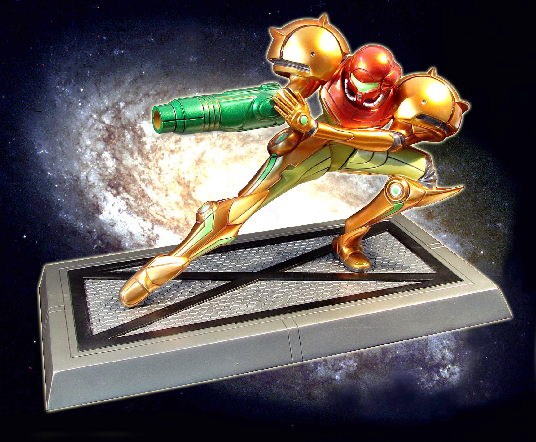 samus varia suit statue