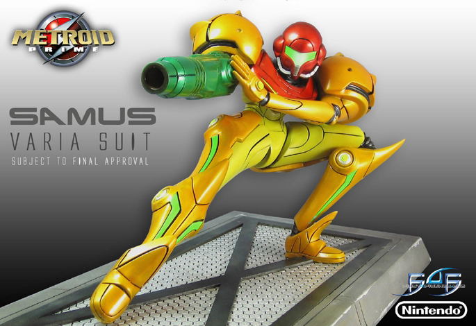 samus varia suit statue