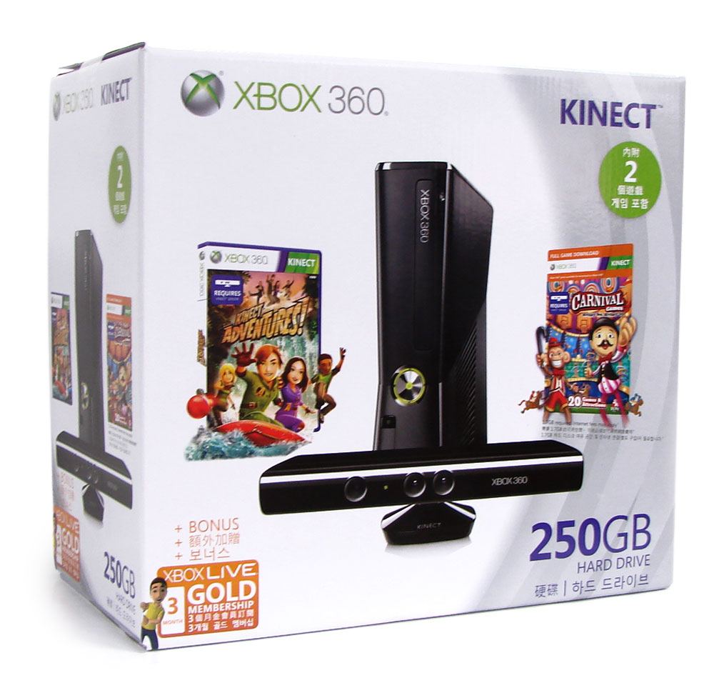 Xbox 360 Elite Slim Console (250GB) Kinect Bundle incl ...