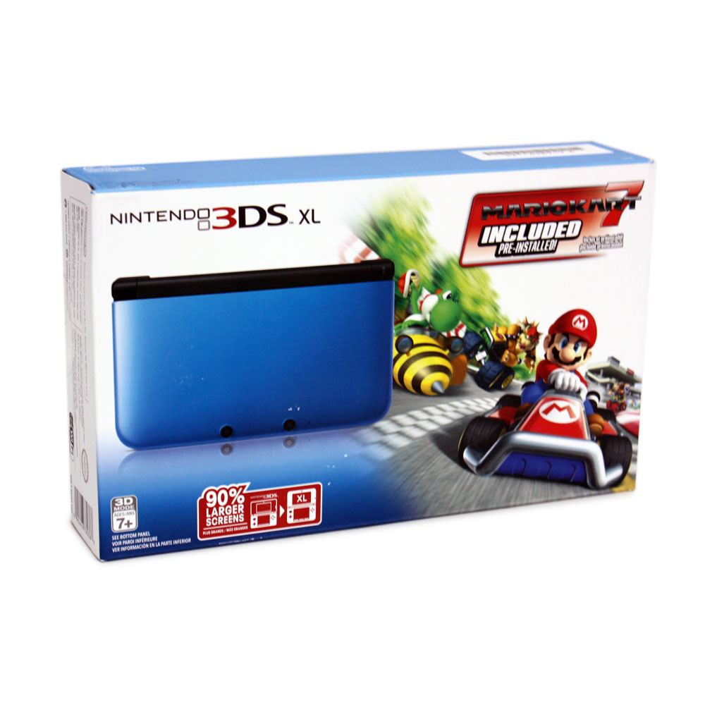 Nintendo 3ds Xl With Mario Kart 7 Blue Edition Pre Installed