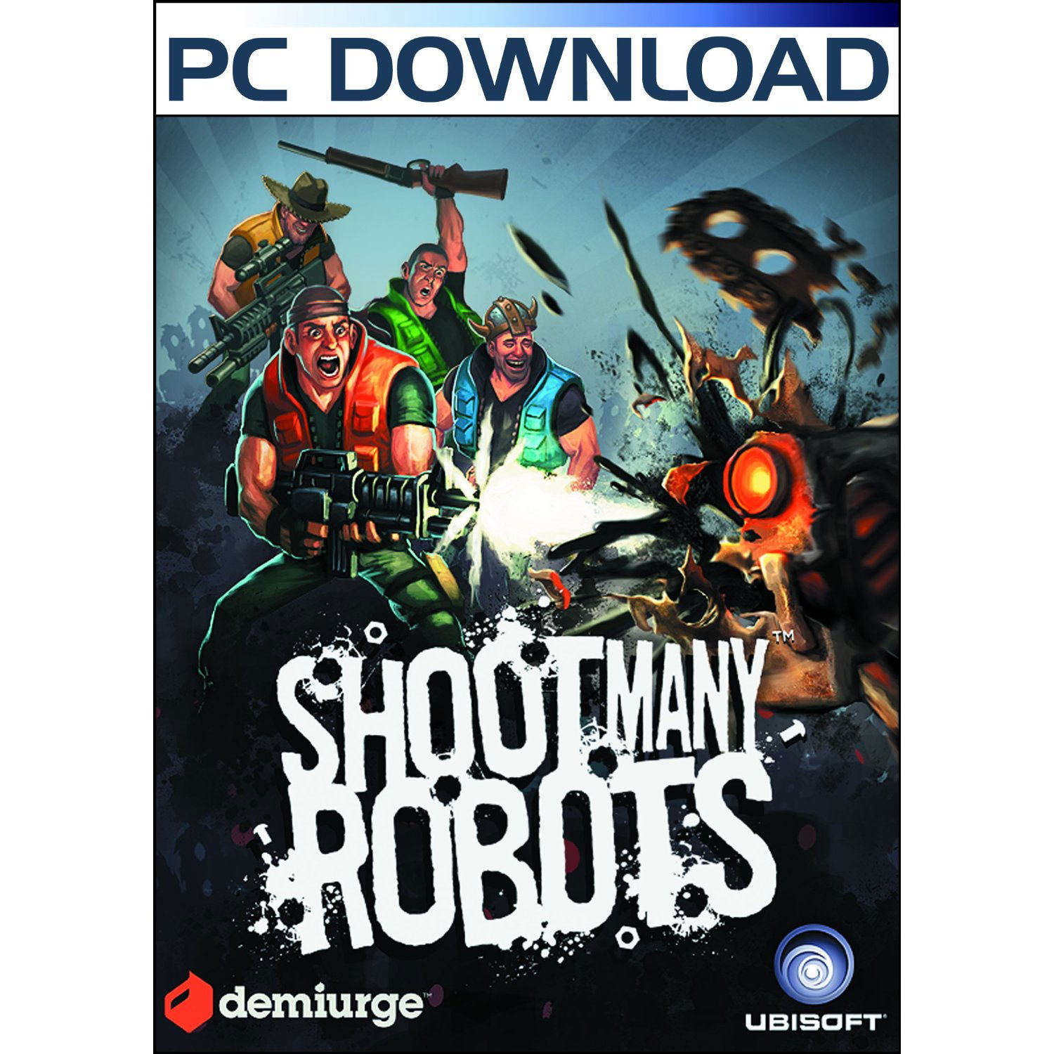 shoot many robots