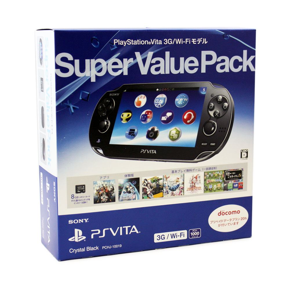 PlayStation Vita Super Value Pack 3G/Wi-Fi Model (Crystal Black)
