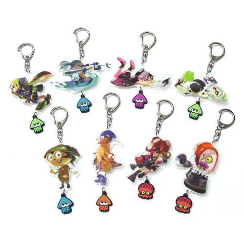 Splatoon Acrylic Key Chain With Squid Rubber Vol 2 Set Of 8 Pieces 1550
