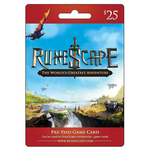 RuneScape Prepaid Game Card (USD 25) Digital digital