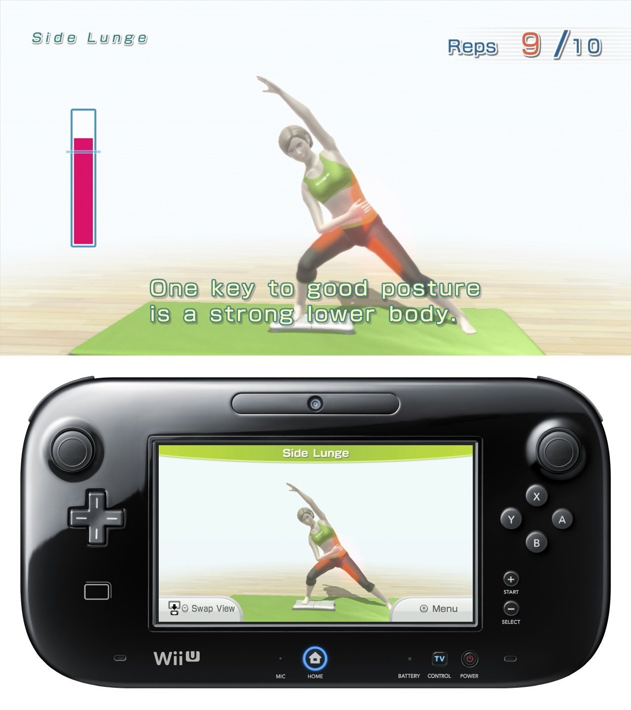 Wii Fit U Balance Board White Fit Meter Green