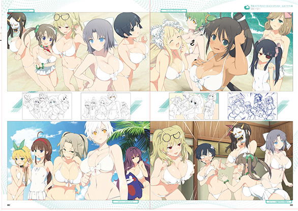 Senran Kagura Peach Beach Splash Official Illustration Collection