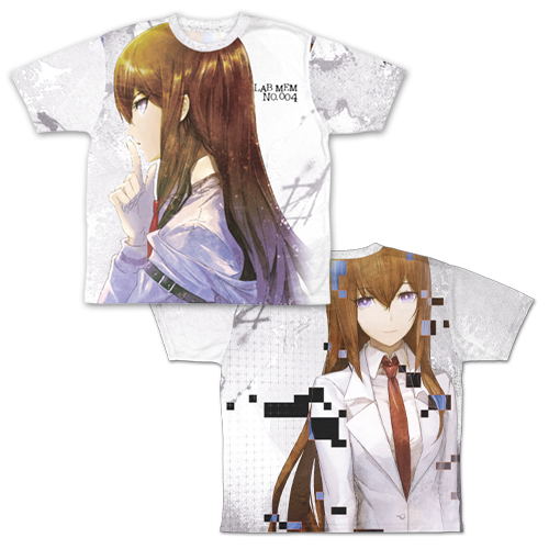 Steins Gate Kurisu Makise Double Sided Full Graphic T Shirt M Size