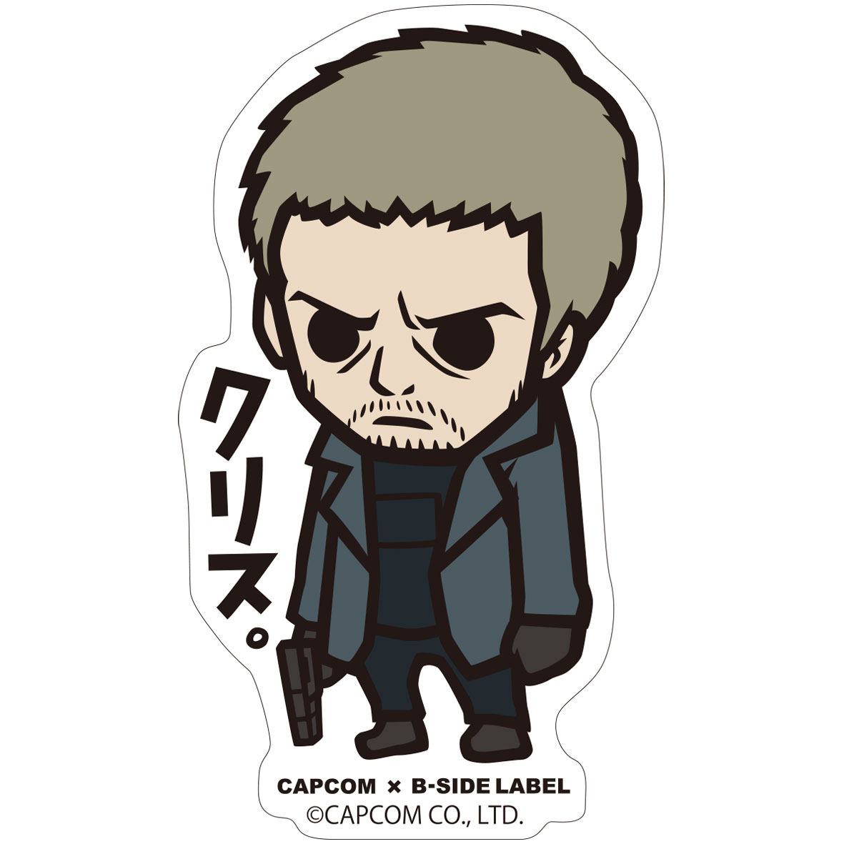 Capcom X B Side Label Sticker Resident Evil Chris