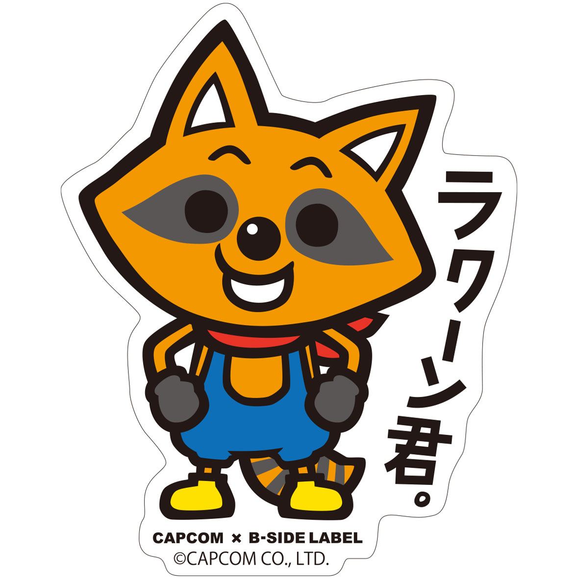 Capcom X B Side Label Sticker Resident Evil Mr Raccoon