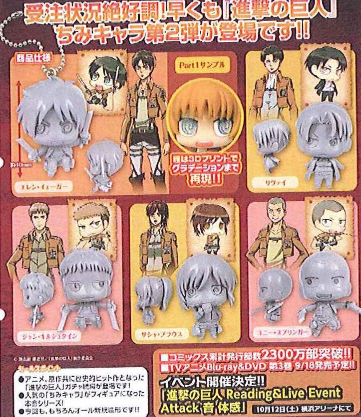 Attack On Titan Chimi Chara Mascot Part 2 Random Single