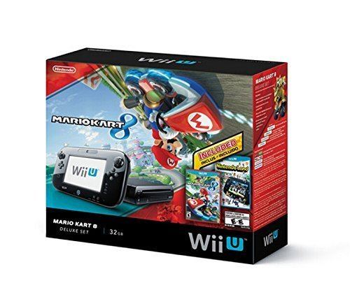Nintendo Wii U Mario Kart 8 And Nintendo Land Deluxe Set 32gb Black