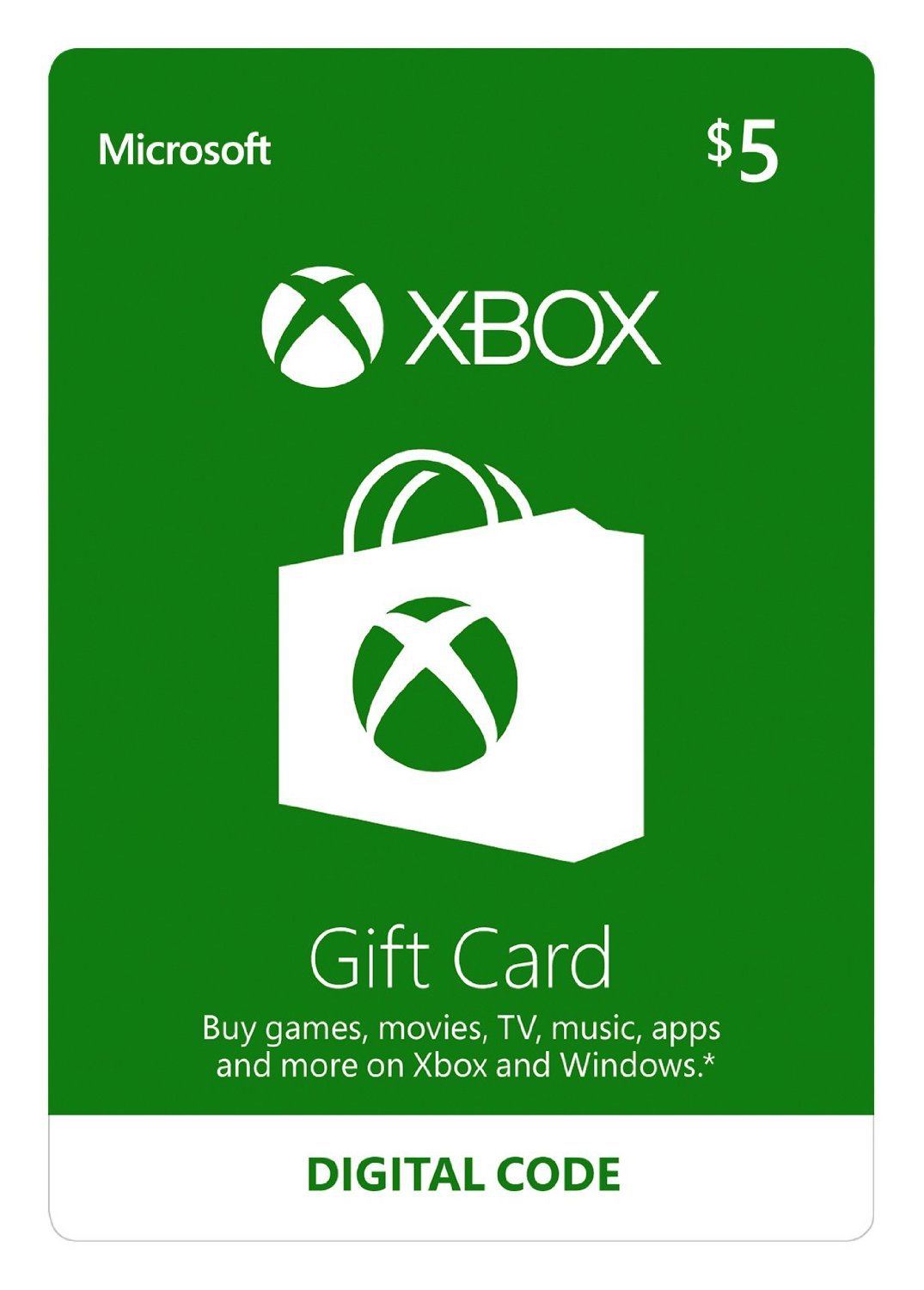 xbox gift card 5 usd