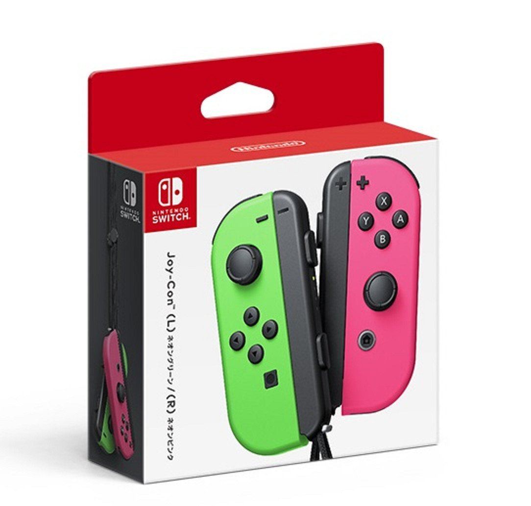 Nintendo Switch Joy Con Controllers Neon Green Neon Pink