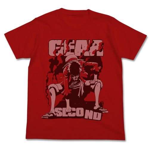 One Piece Gear Second T Shirt Red Xl Size