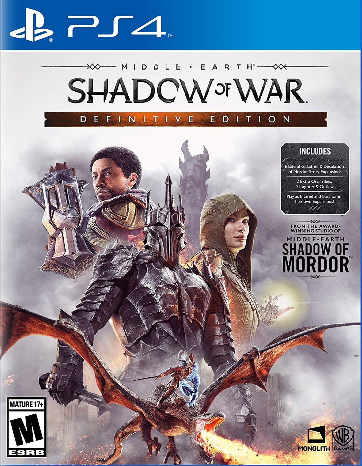 Middle Earth Shadow Of War Definitive Edition Spanish Cover