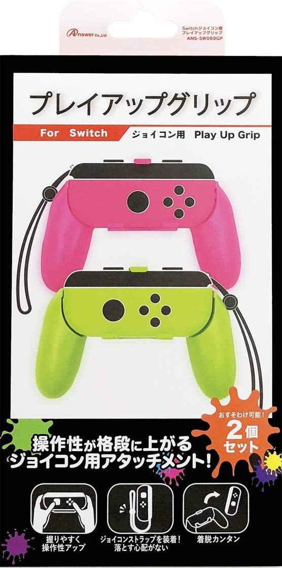 Switch Up Grip For Nintendo Switch Joy Con Green X Pink