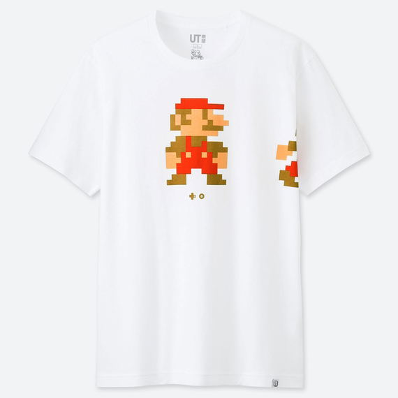 Ut Nintendo Super Mario Family Museum 8 Bit Mario Men S T Shirt White L Size