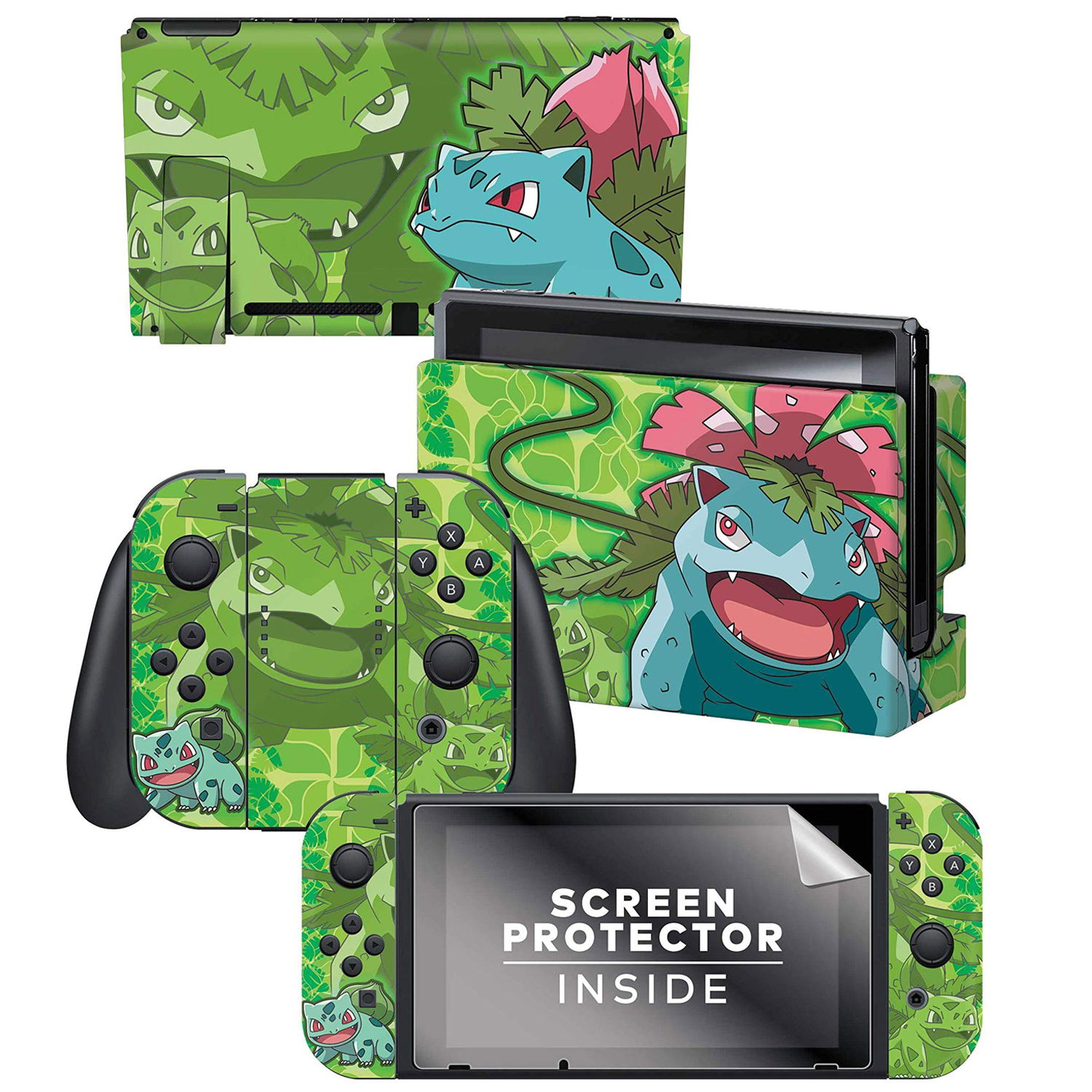 Nintendo Switch Skin Screen Protector Set Bulbasaur Evolutions