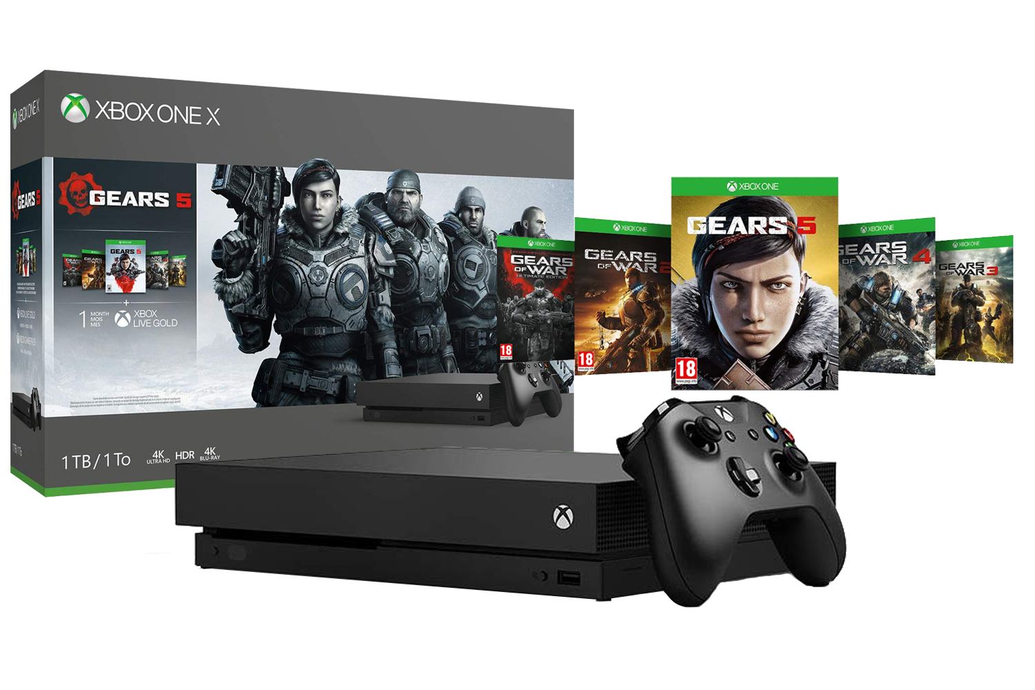 gears xbox one x console