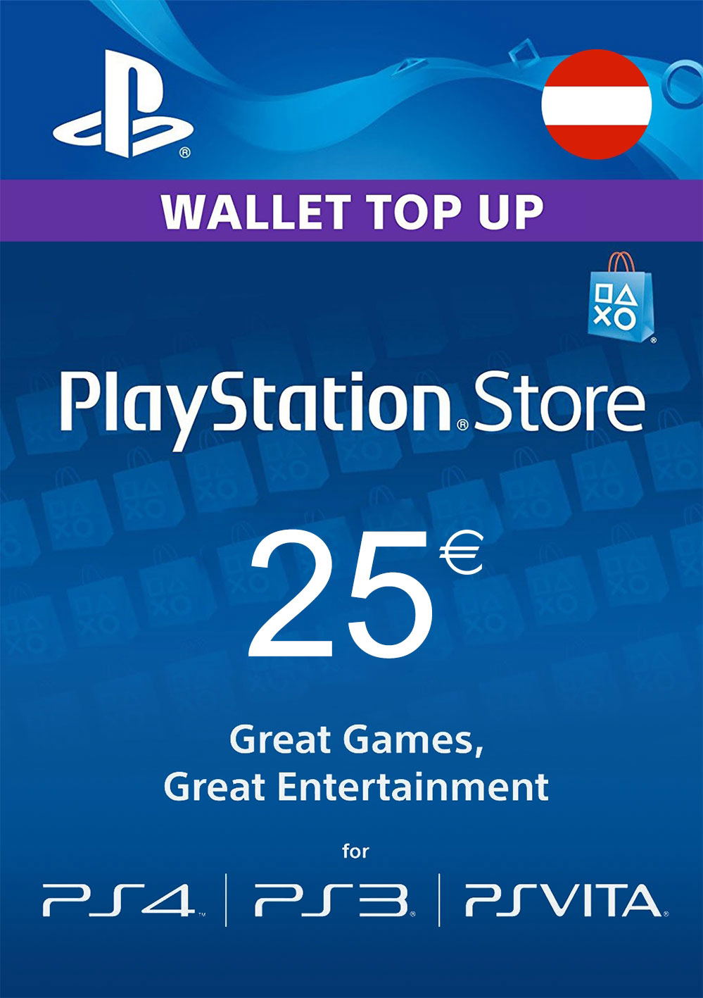 Psn Card 25 Eur Playstation Network Austria Digital