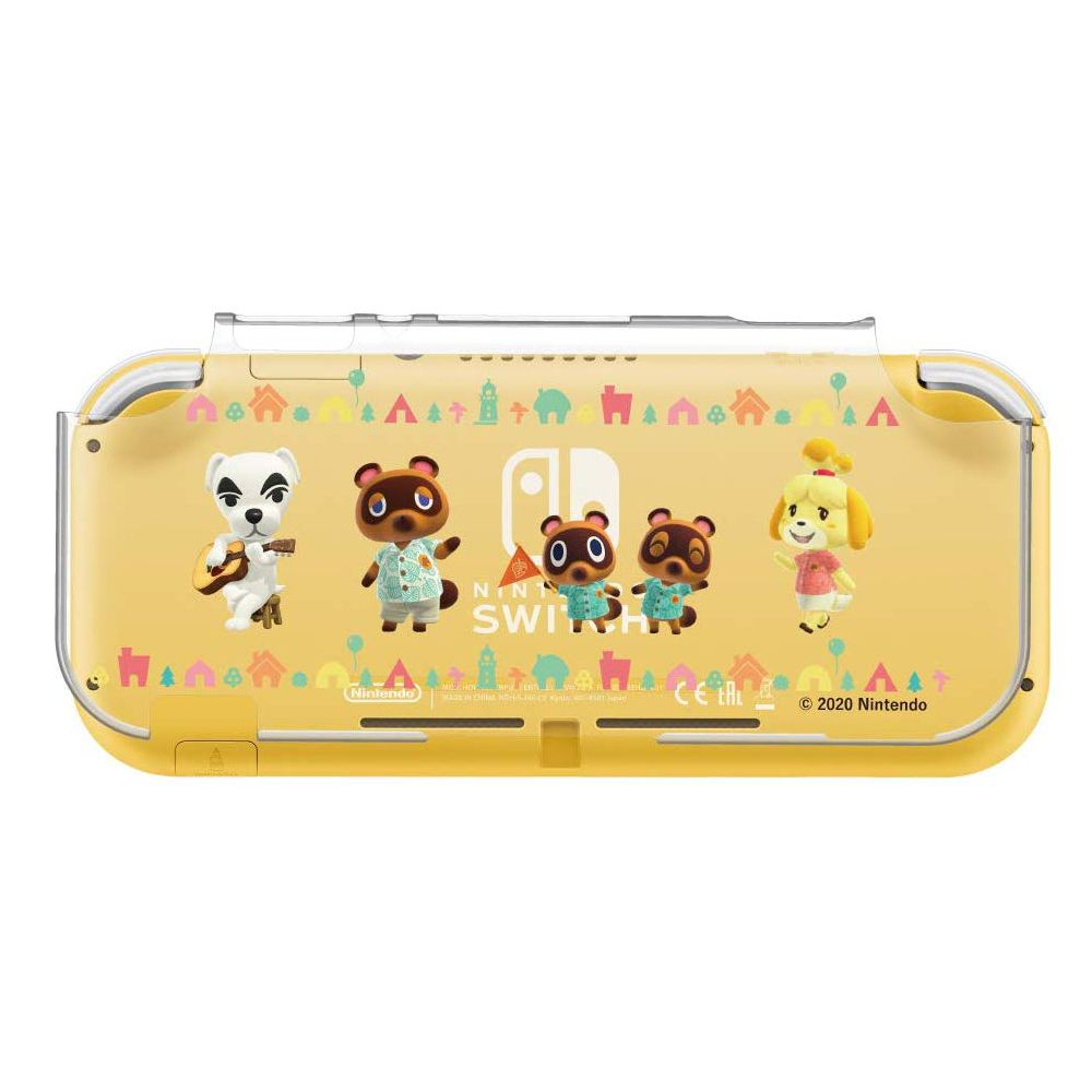 yellow switch lite with animal crossing